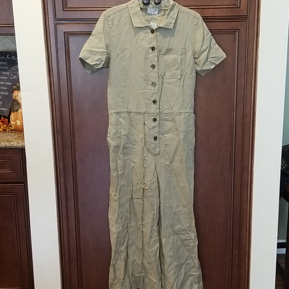 Essence of Adventure Linen Jumpsuit sz M READ